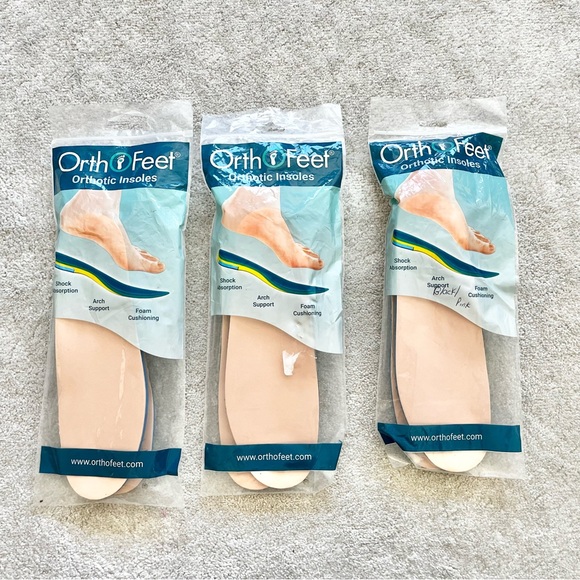 ORTHOFEET NWT ORTHOTIC INSOLES SIZE 8 M ARCH SUPPORT SHOCK ABSORPTION COMFY - Picture 4 of 4